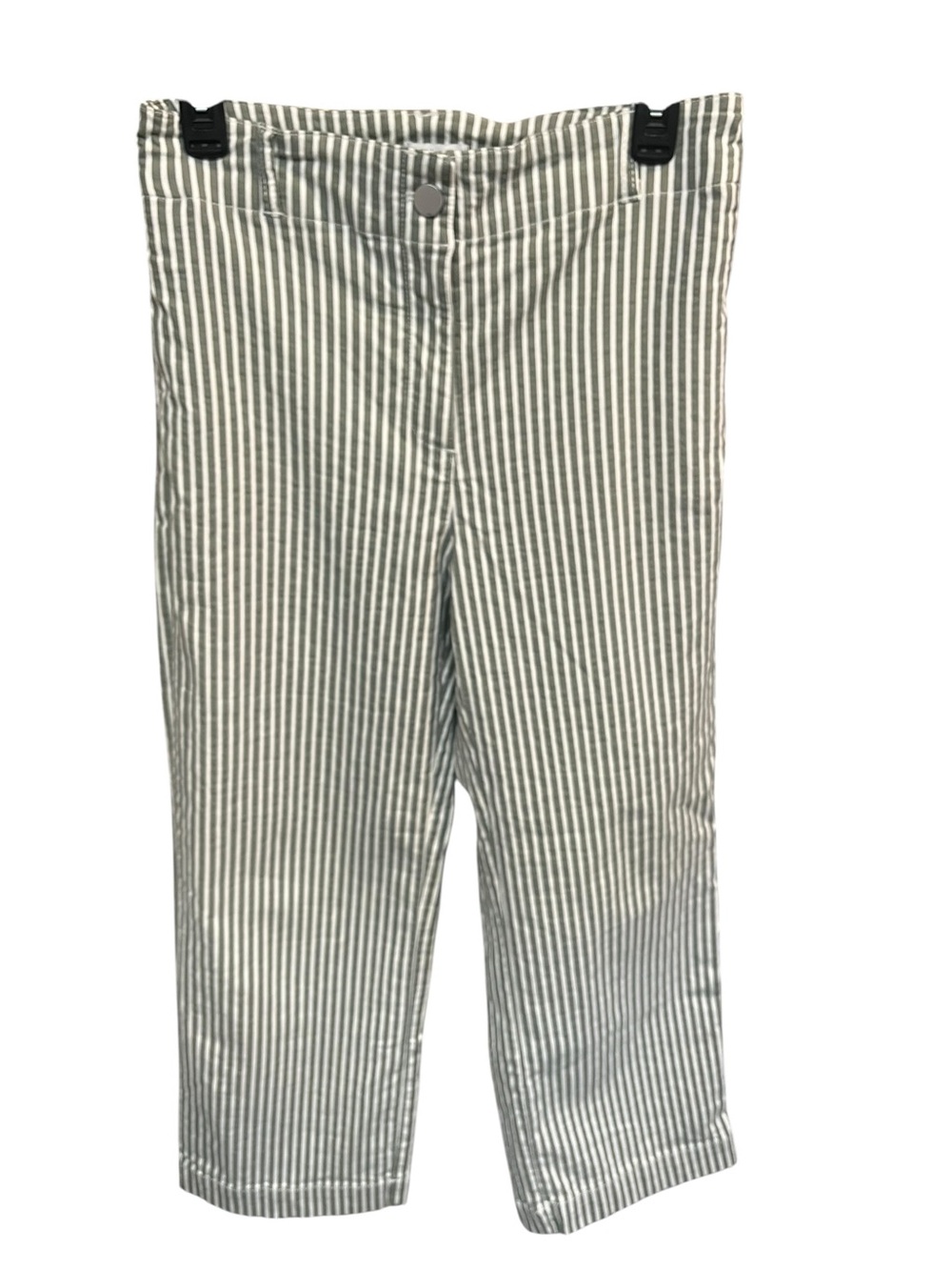 Nicole Miller New York Green Striped Ankle High Waisted Paints - Size 6